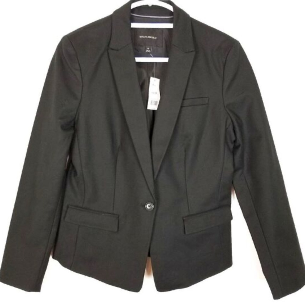 Banana Republic Stretch Black Blazer – Size 6
